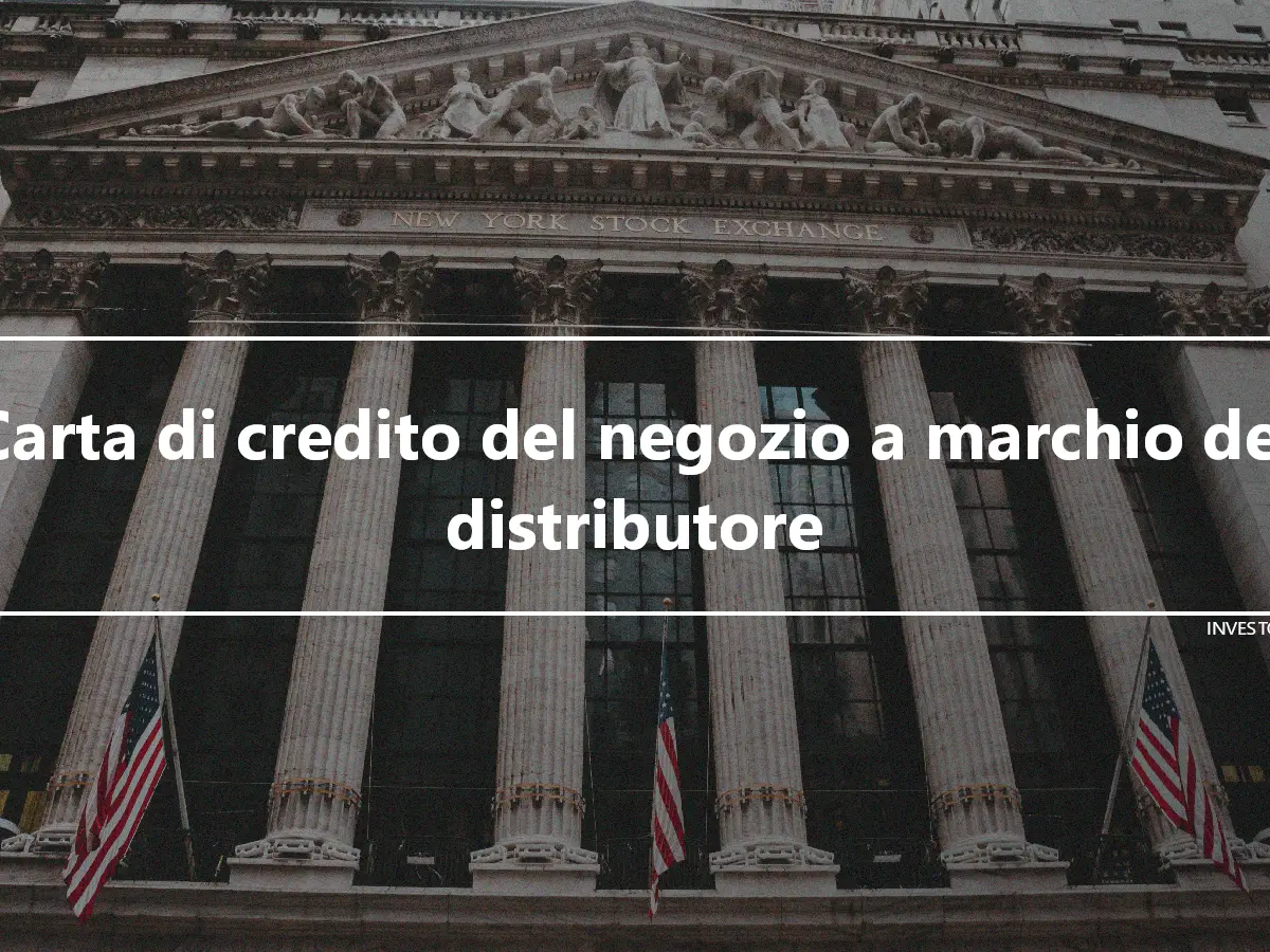 Carta di credito del negozio a marchio del distributore