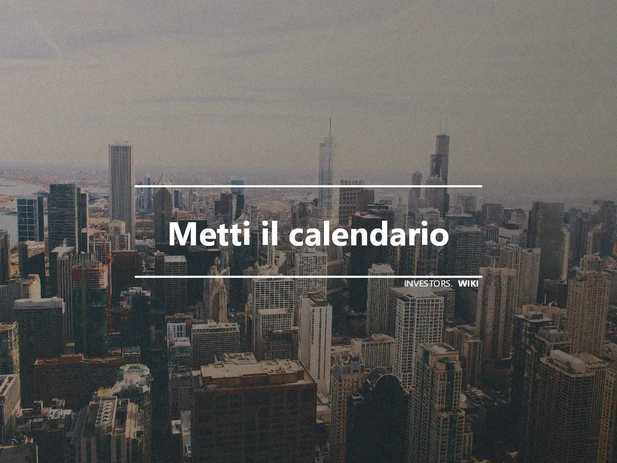 Metti il calendario