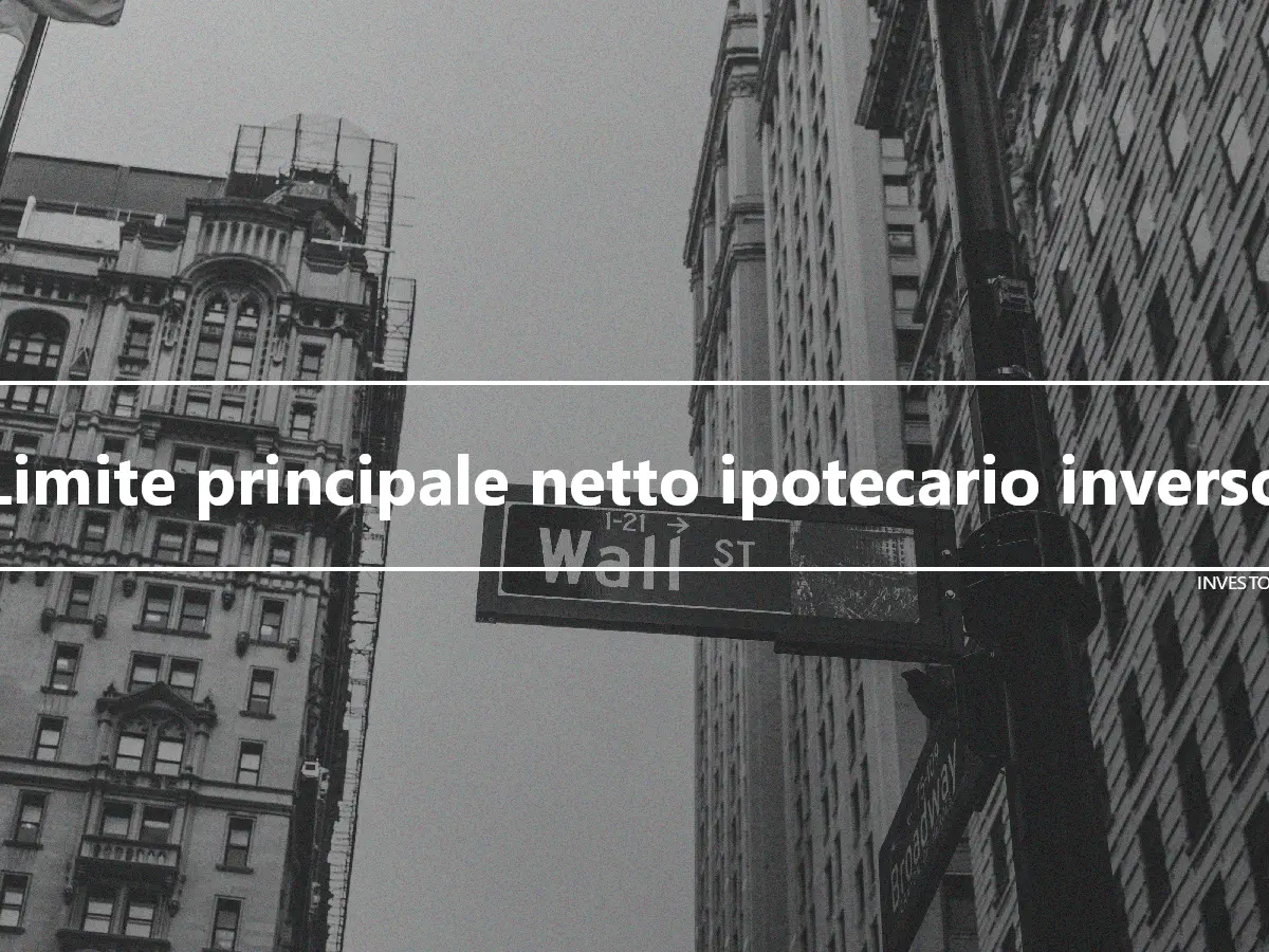 Limite principale netto ipotecario inverso