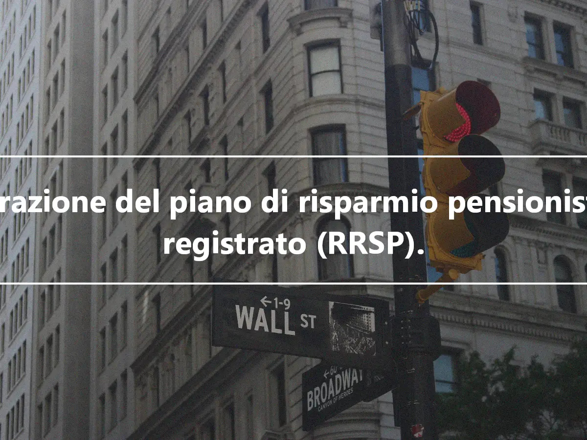 Detrazione del piano di risparmio pensionistico registrato (RRSP).