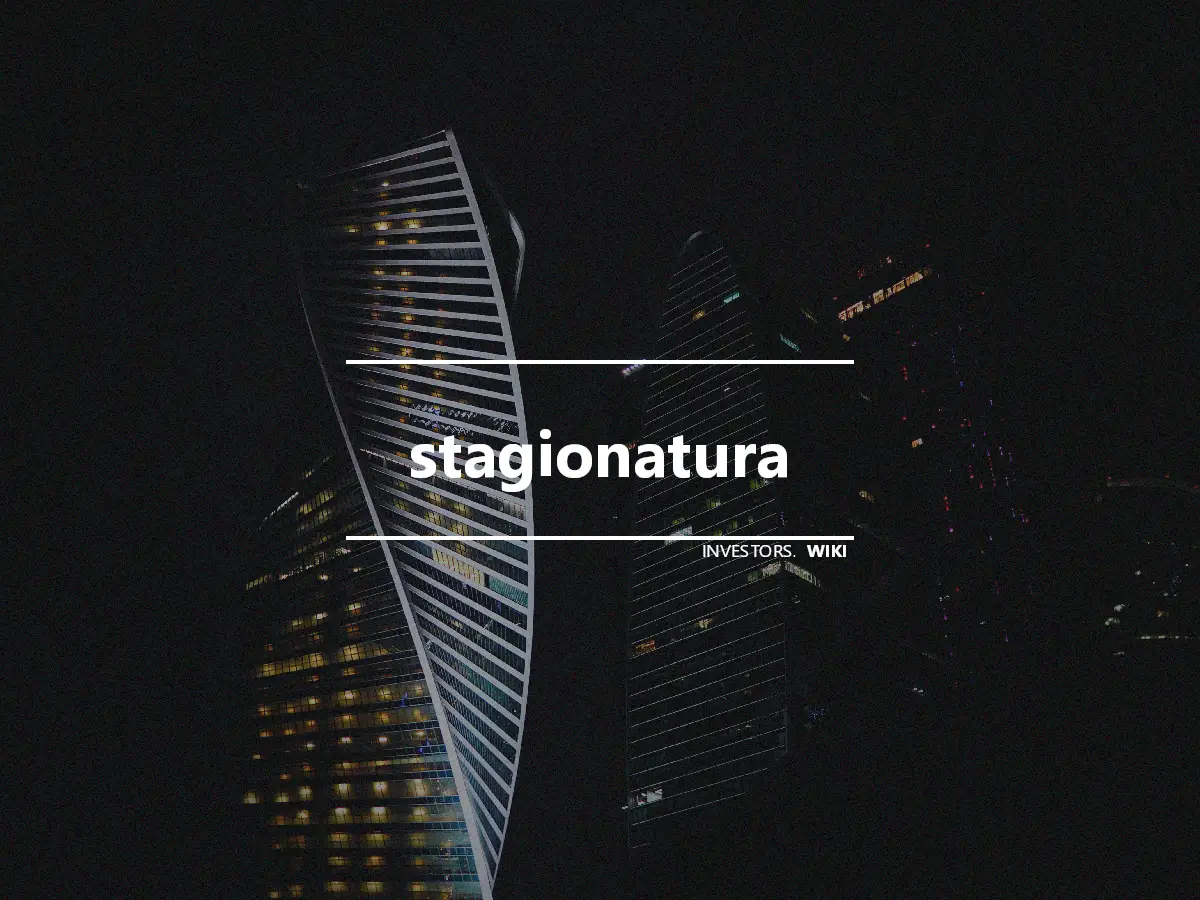 stagionatura