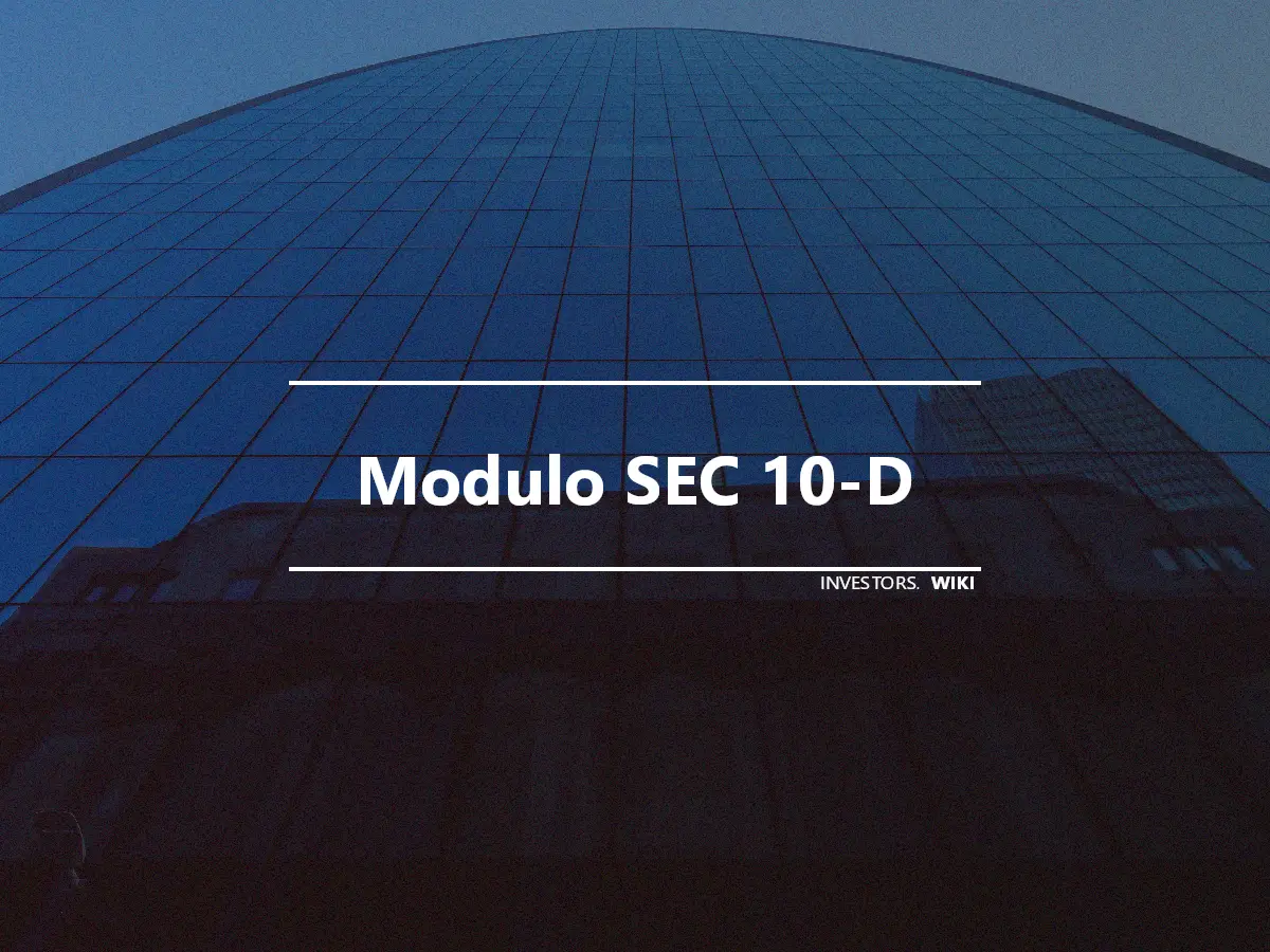 Modulo SEC 10-D