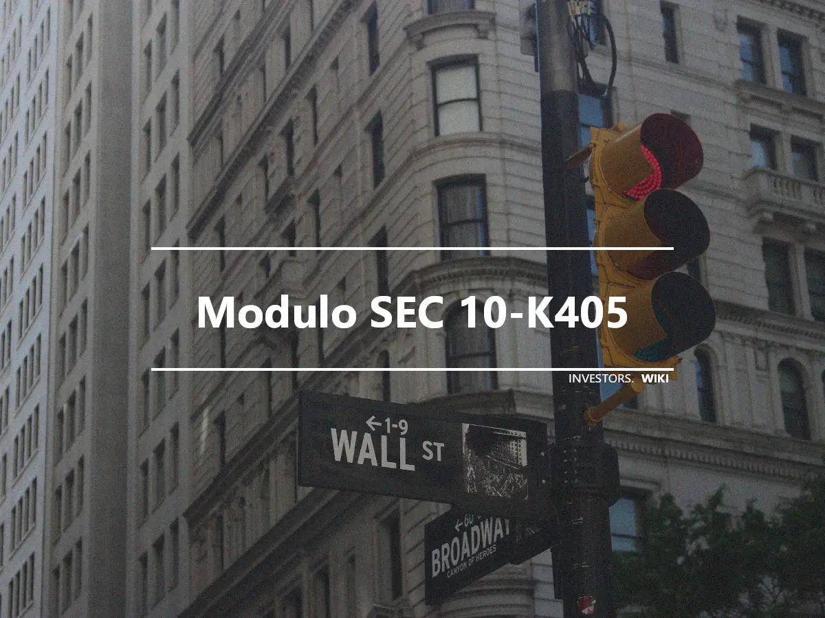 Modulo SEC 10-K405