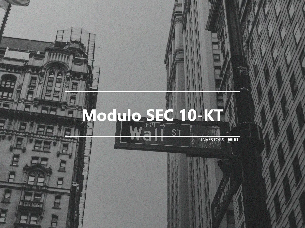 Modulo SEC 10-KT