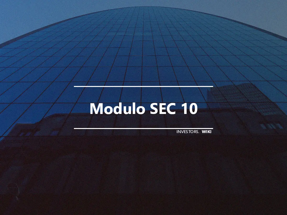 Modulo SEC 10