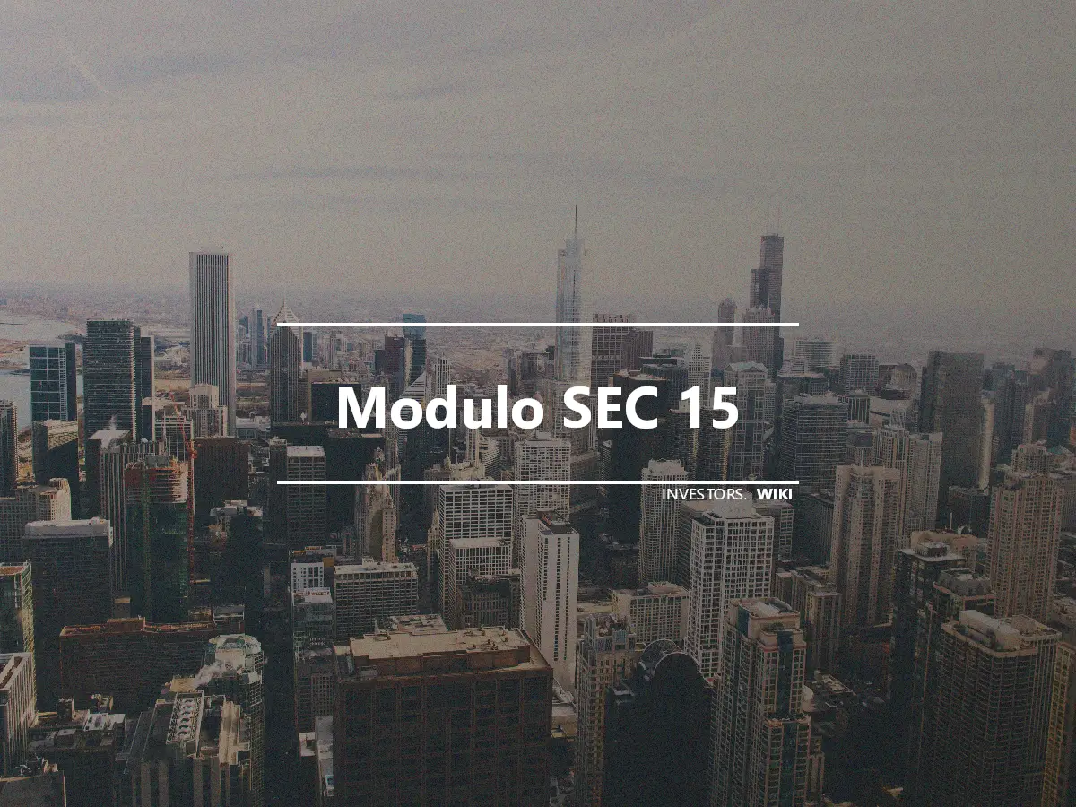 Modulo SEC 15