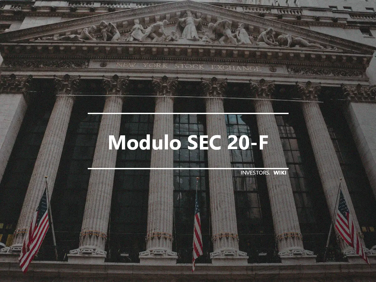 Modulo SEC 20-F