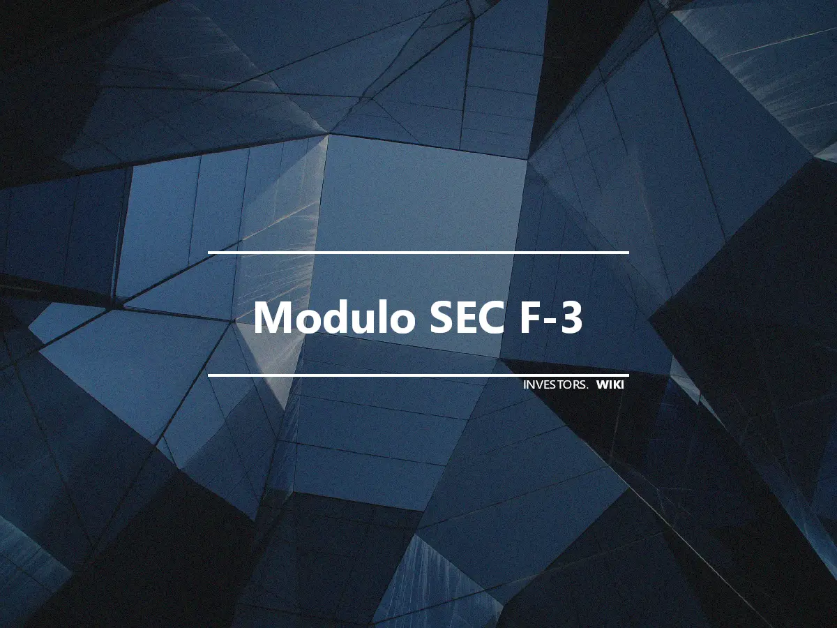 Modulo SEC F-3