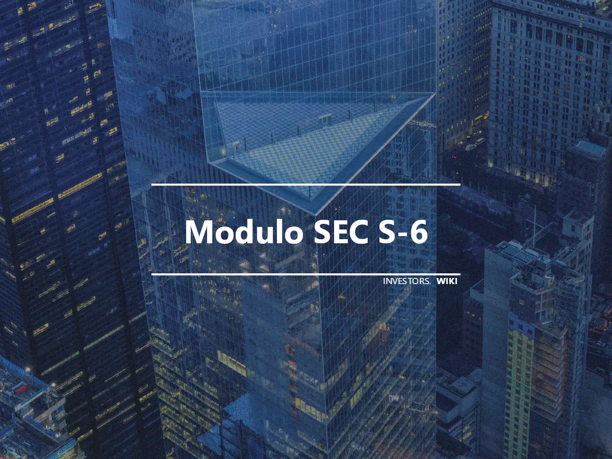 Modulo SEC S-6