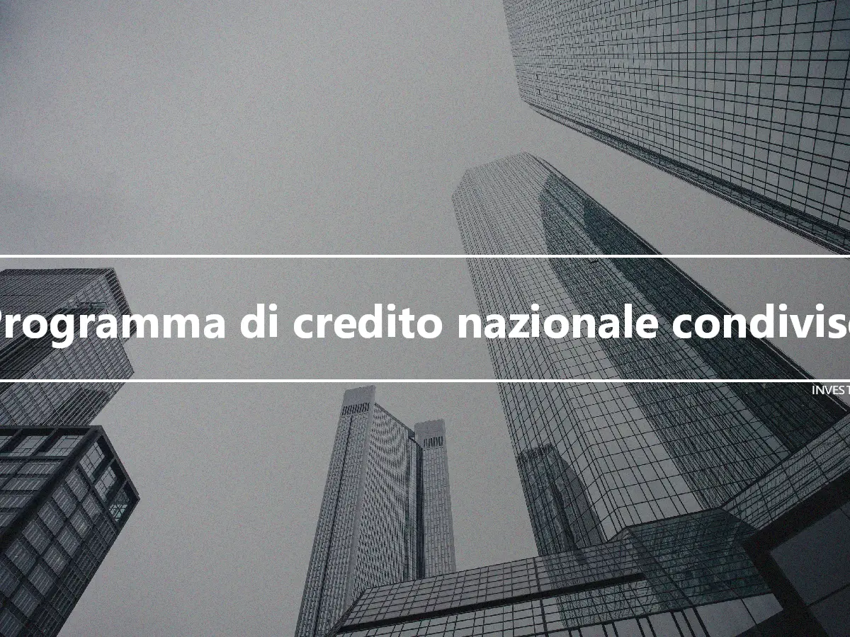 Programma di credito nazionale condiviso