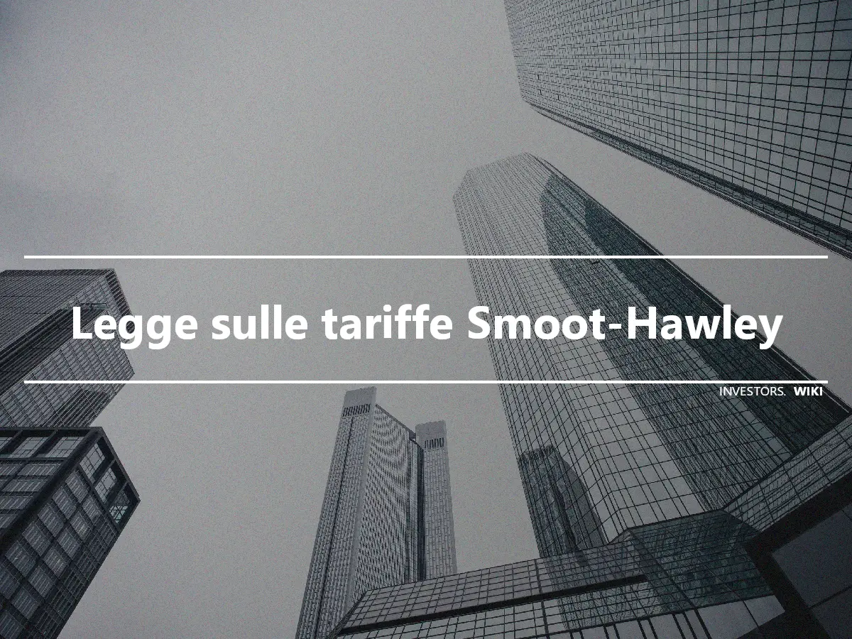 Legge sulle tariffe Smoot-Hawley