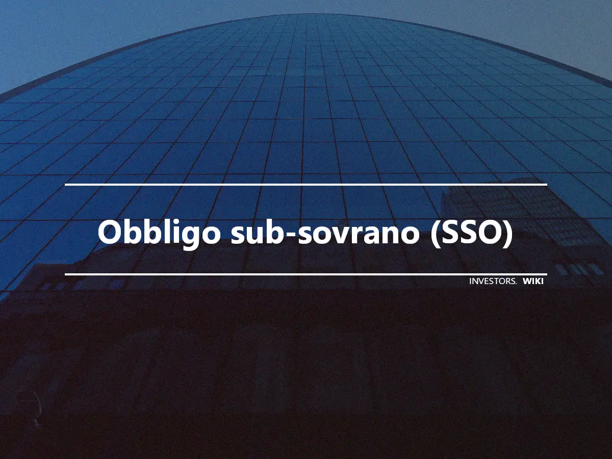 Obbligo sub-sovrano (SSO)