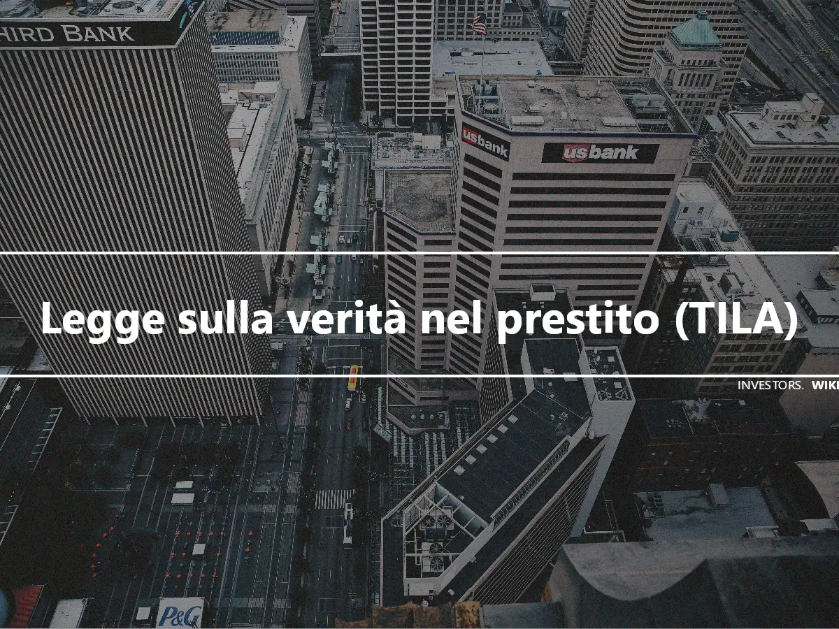 Legge sulla verità nel prestito (TILA)