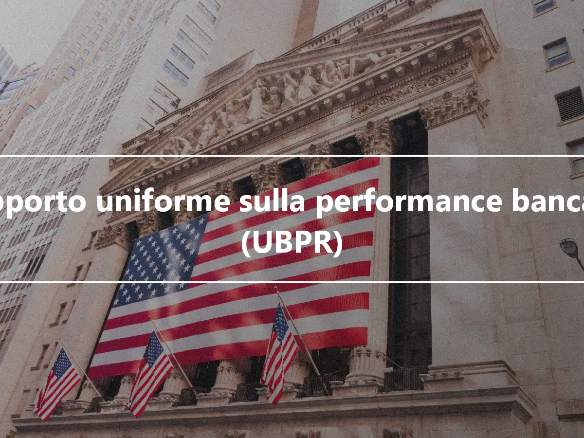 Rapporto uniforme sulla performance bancaria (UBPR)