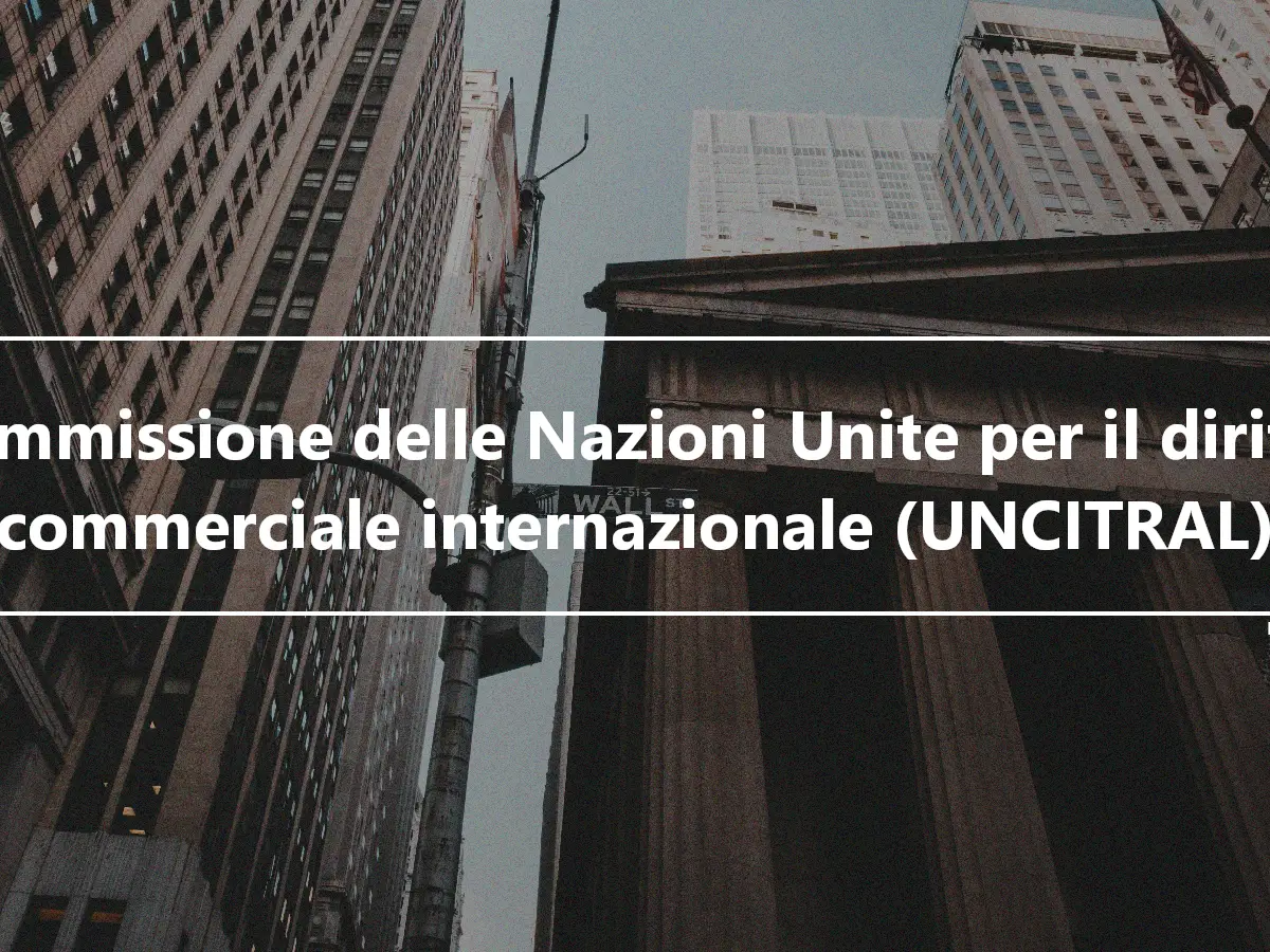 Commissione delle Nazioni Unite per il diritto commerciale internazionale (UNCITRAL)