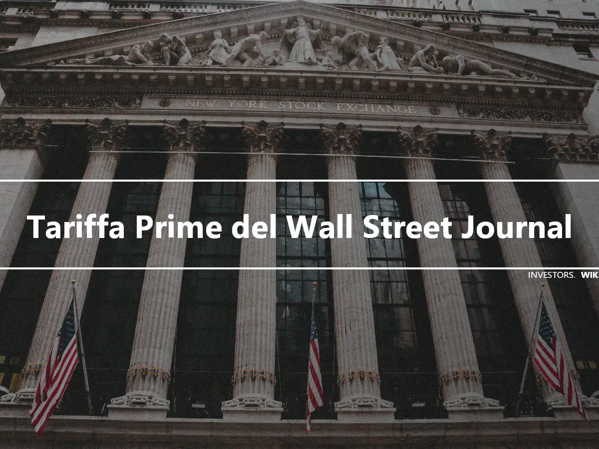 Tariffa Prime del Wall Street Journal