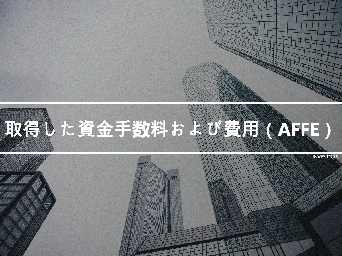 取得した資金手数料および費用（AFFE）