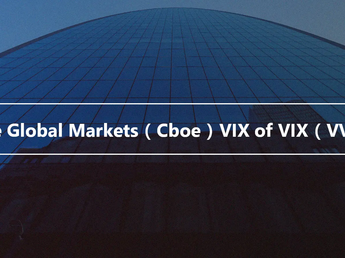 Cboe Global Markets（Cboe）VIX of VIX（VVIX）