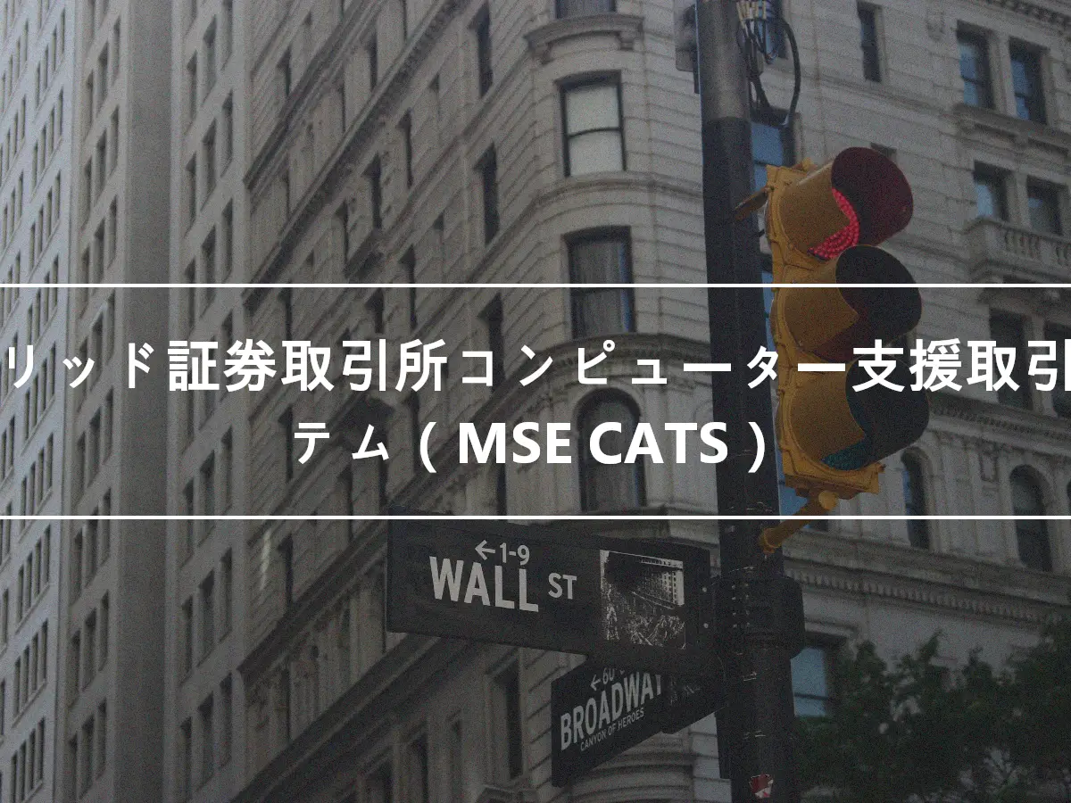 マドリッド証券取引所コンピューター支援取引システム（MSE CATS）