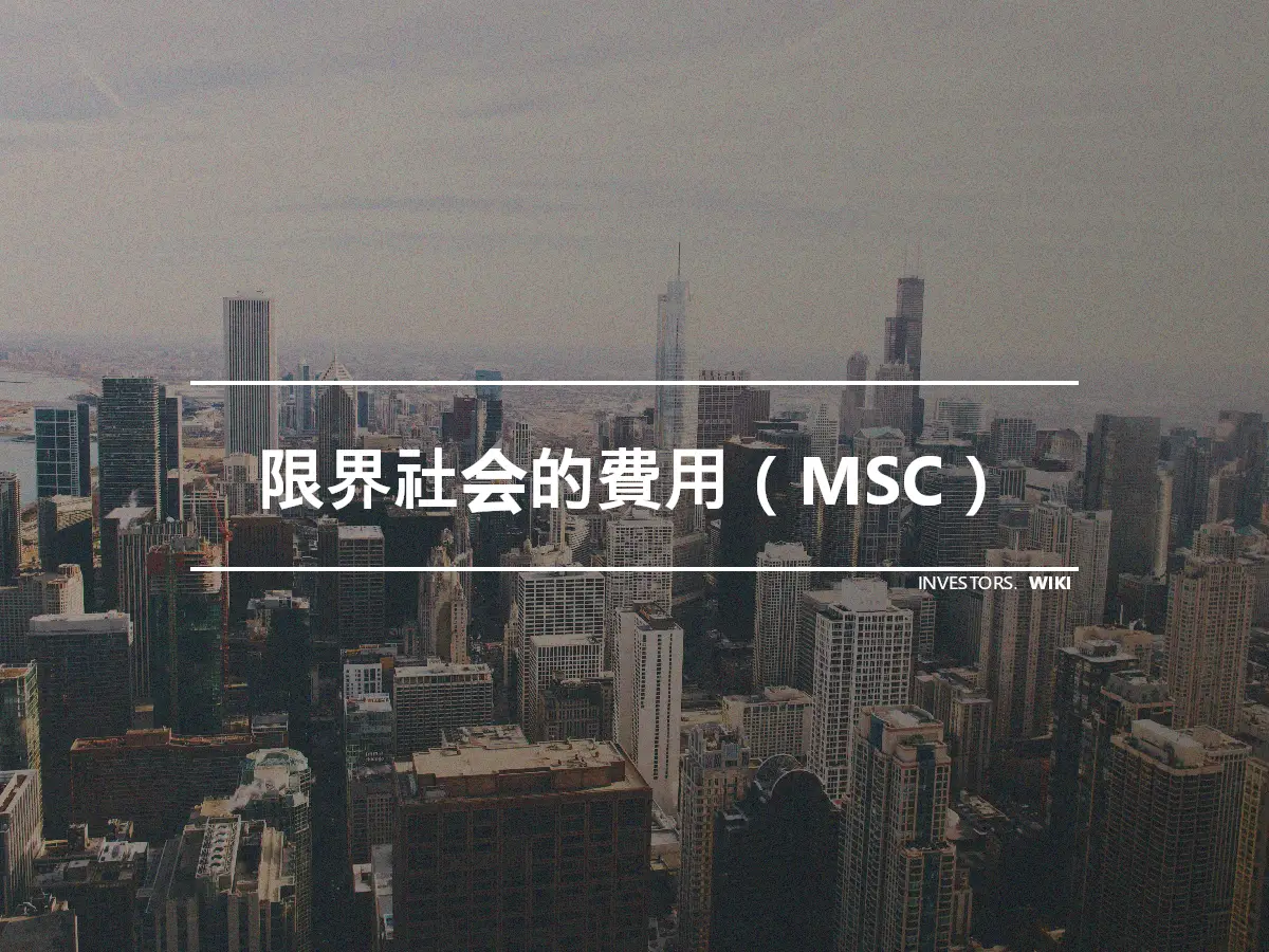 限界社会的費用（MSC）