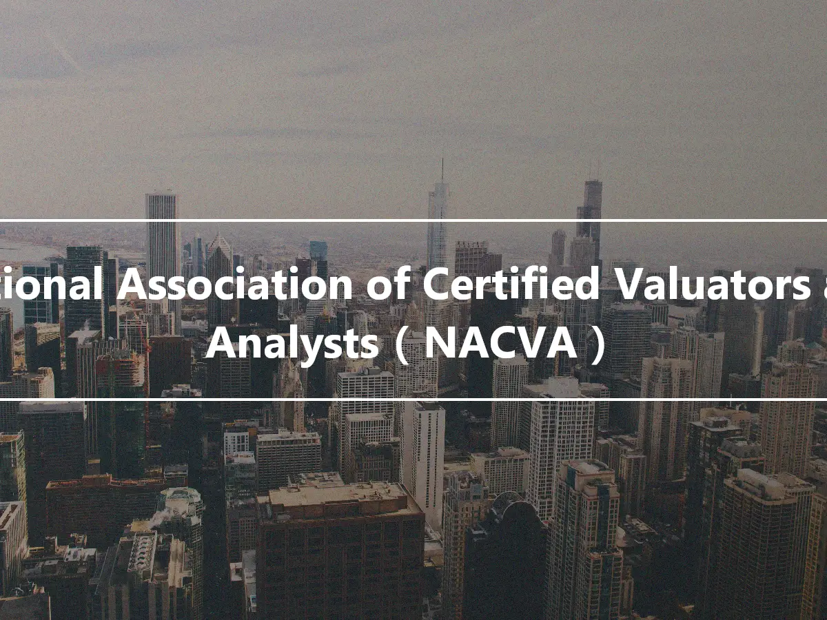 National Association of Certified Valuators and Analysts（NACVA）