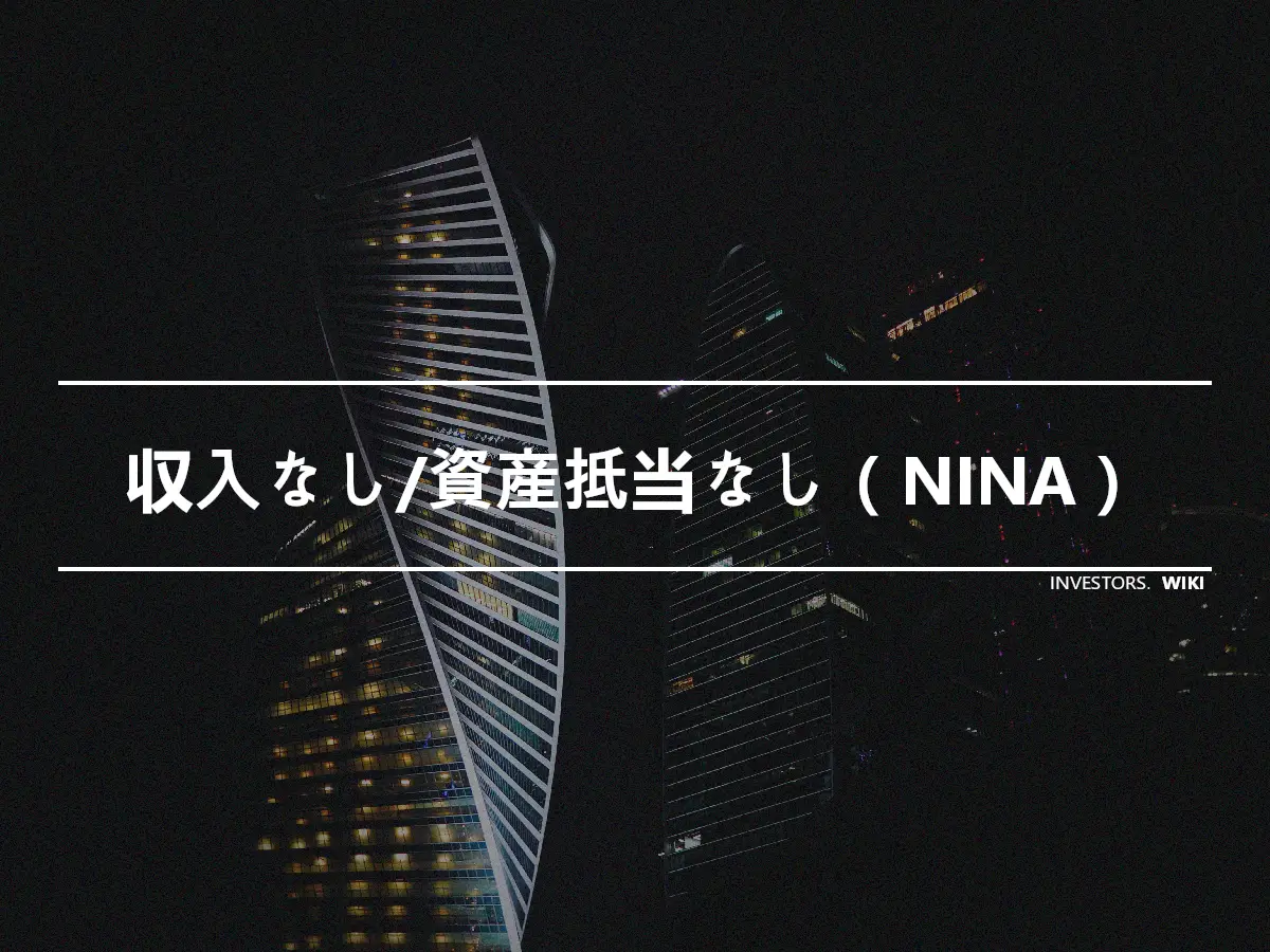 収入なし/資産抵当なし（NINA）