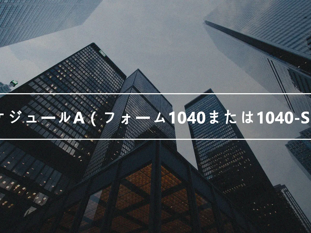 スケジュールA（フォーム1040または1040-SR）