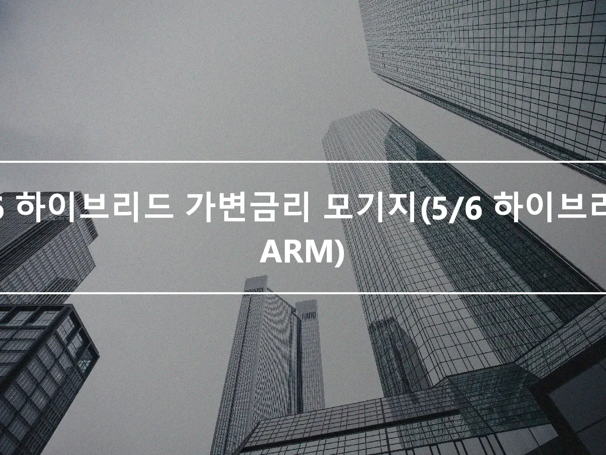 5/6 하이브리드 가변금리 모기지(5/6 하이브리드 ARM)