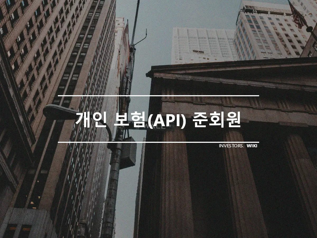 개인 보험(API) 준회원