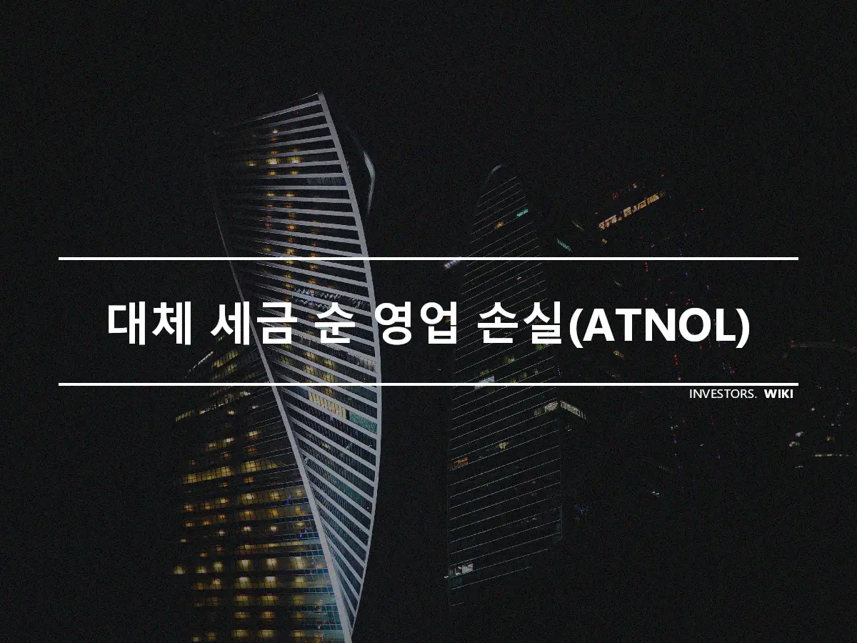 대체 세금 순 영업 손실(ATNOL)