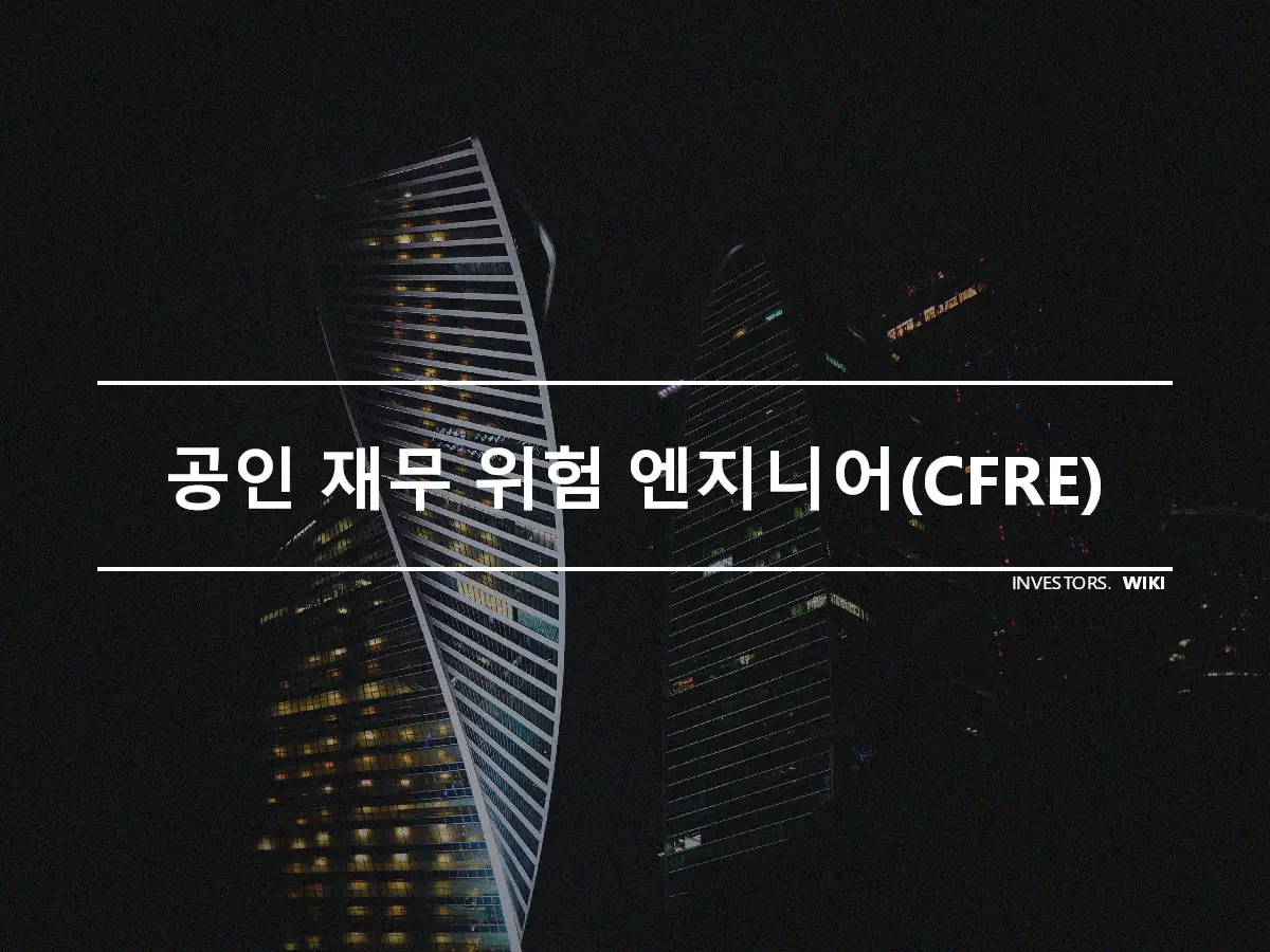 공인 재무 위험 엔지니어(CFRE)