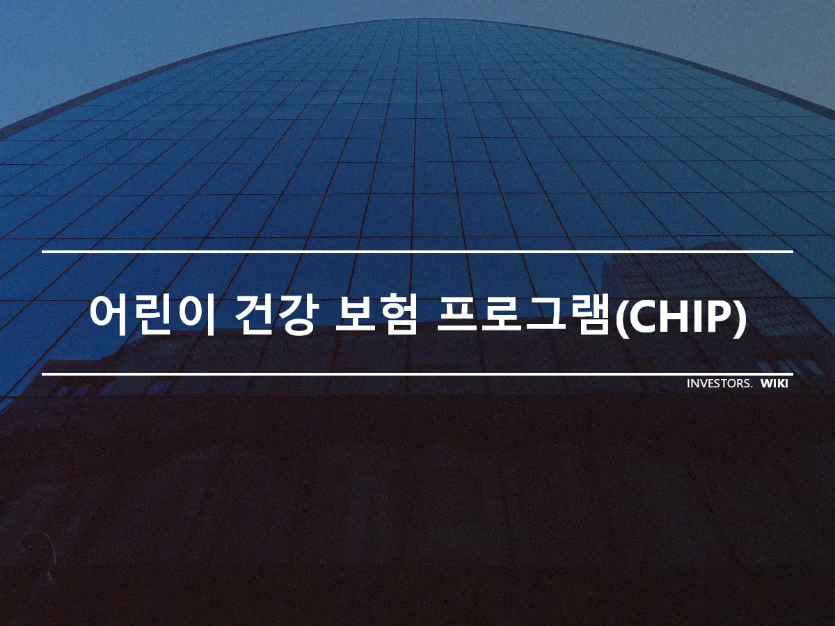 어린이 건강 보험 프로그램(CHIP)