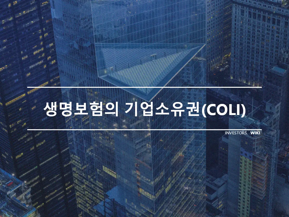 생명보험의 기업소유권(COLI)