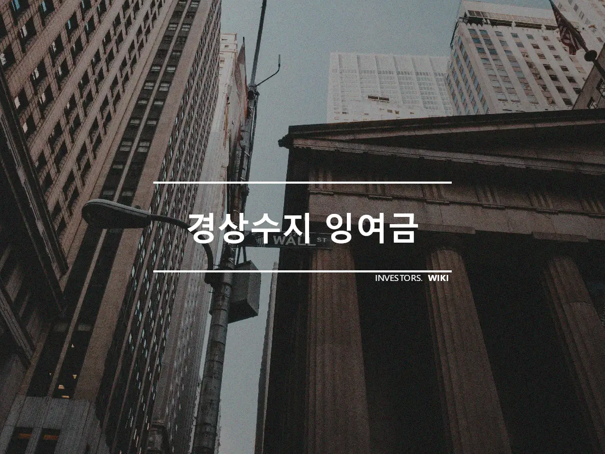 경상수지 잉여금