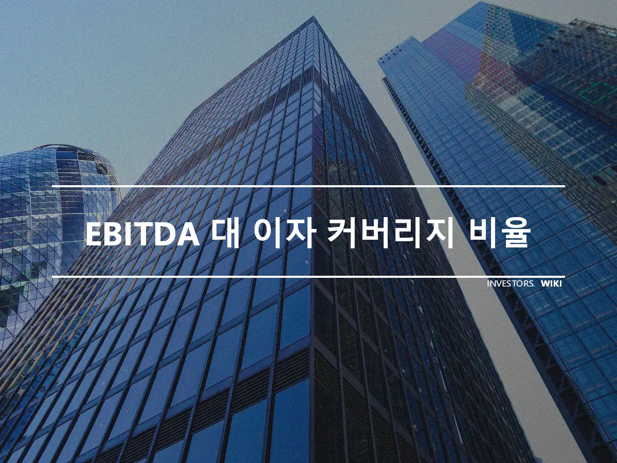 EBITDA 대 이자 커버리지 비율