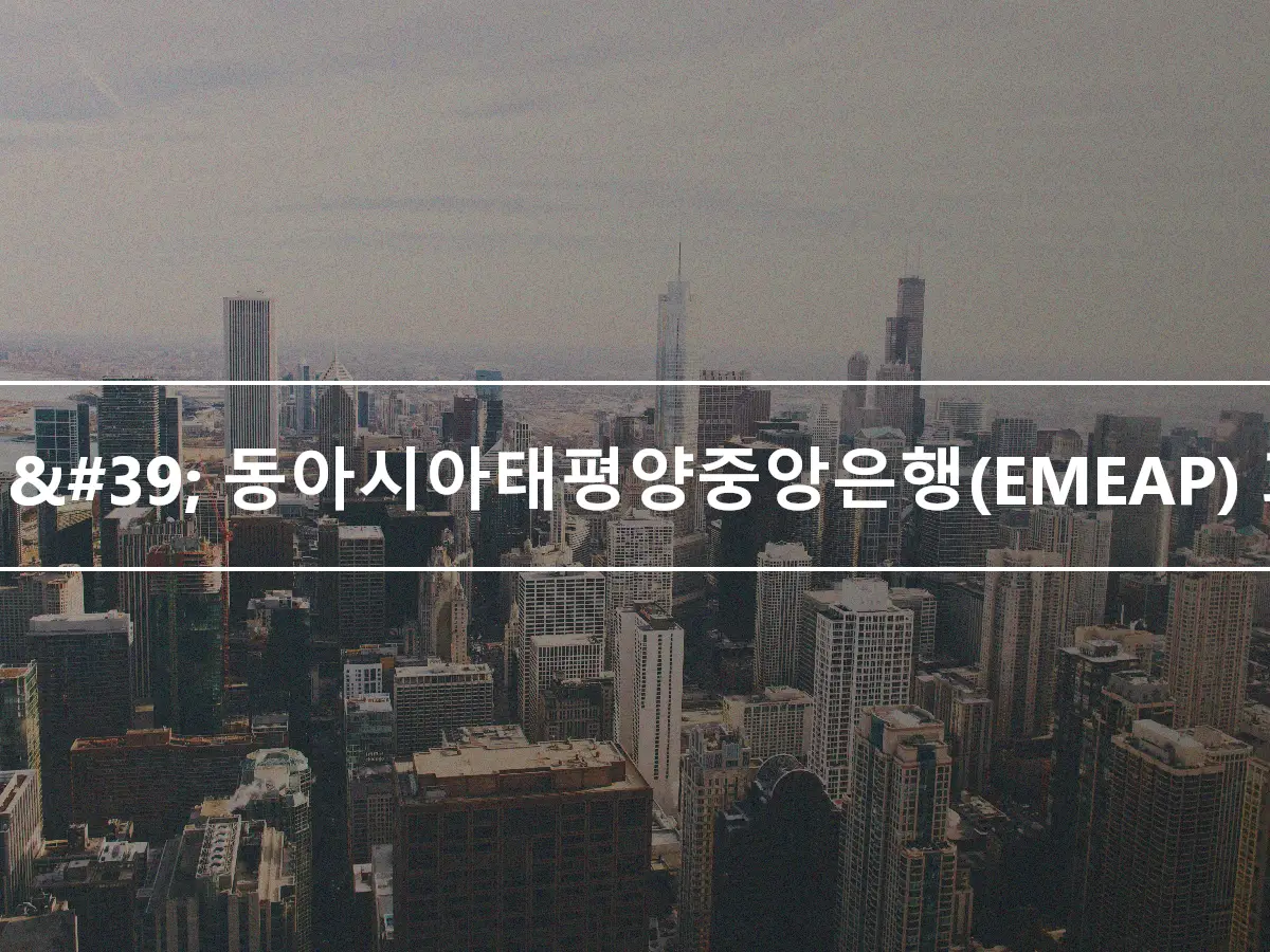 임원&#39; 동아시아태평양중앙은행(EMEAP) 회의