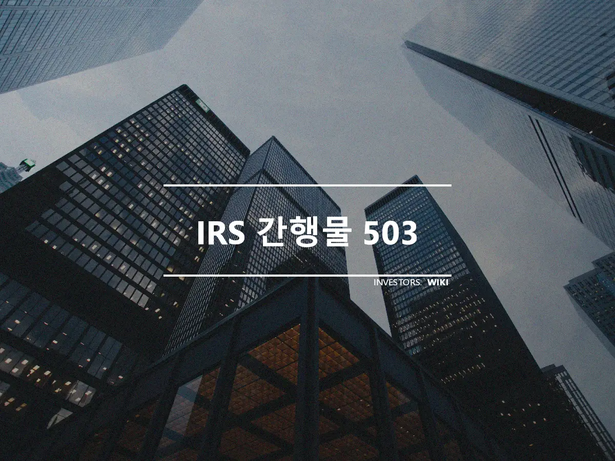 IRS 간행물 503