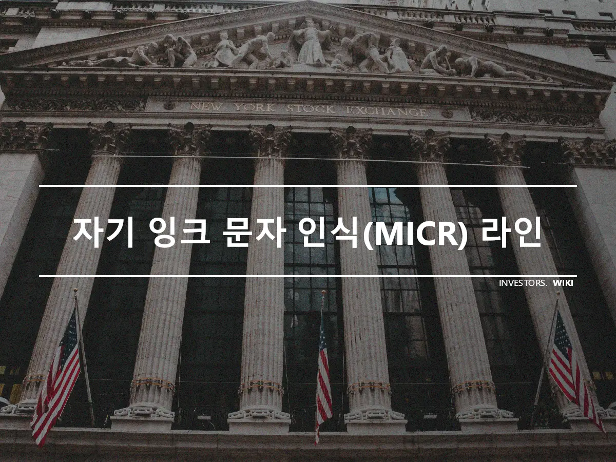 자기 잉크 문자 인식(MICR) 라인