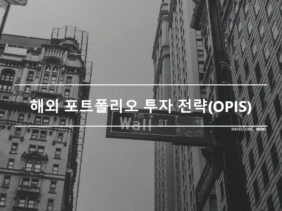 해외 포트폴리오 투자 전략(OPIS)