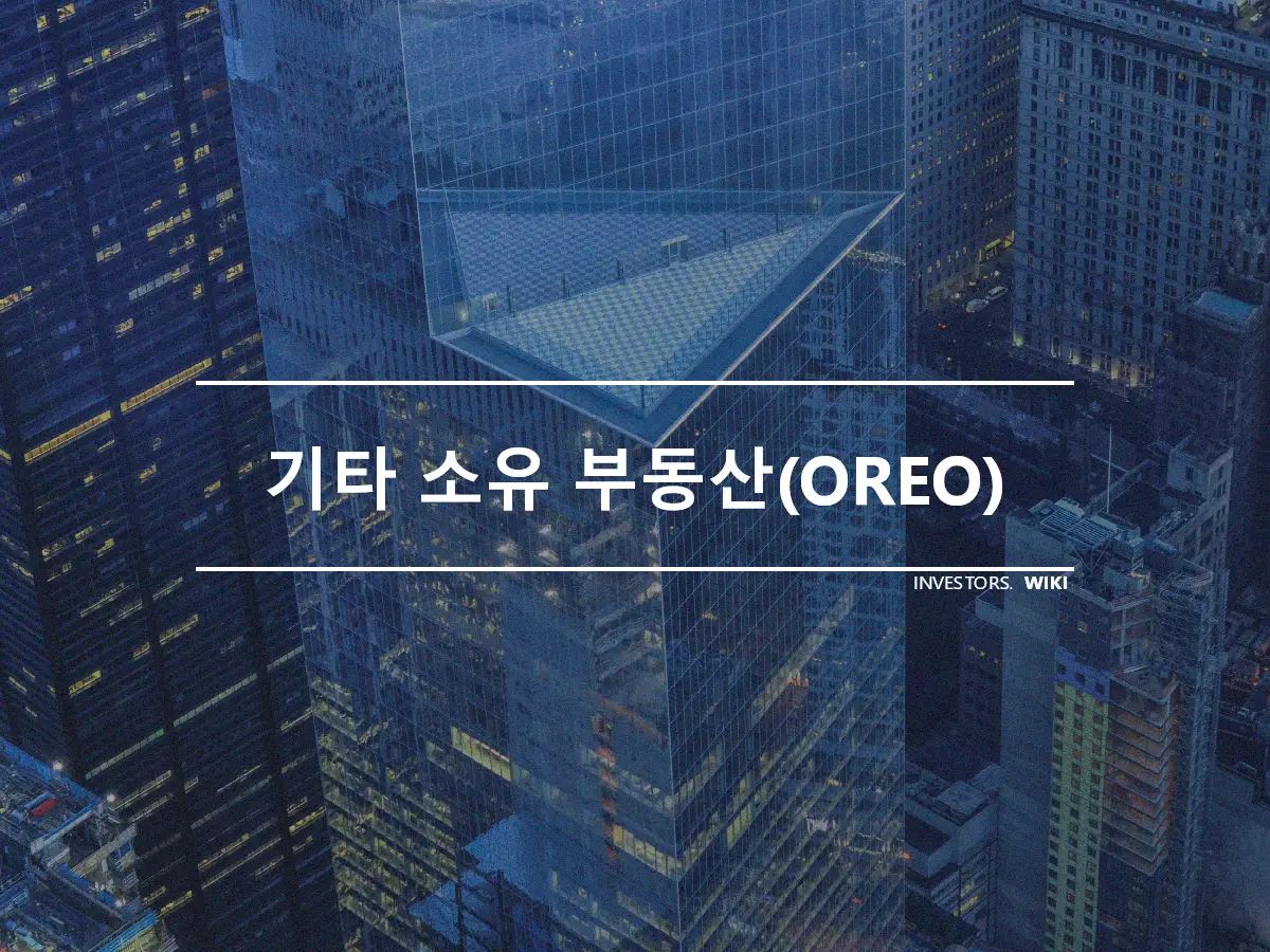 기타 소유 부동산(OREO)