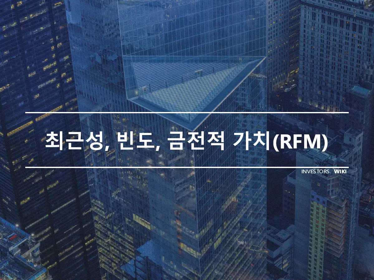 최근성, 빈도, 금전적 가치(RFM)