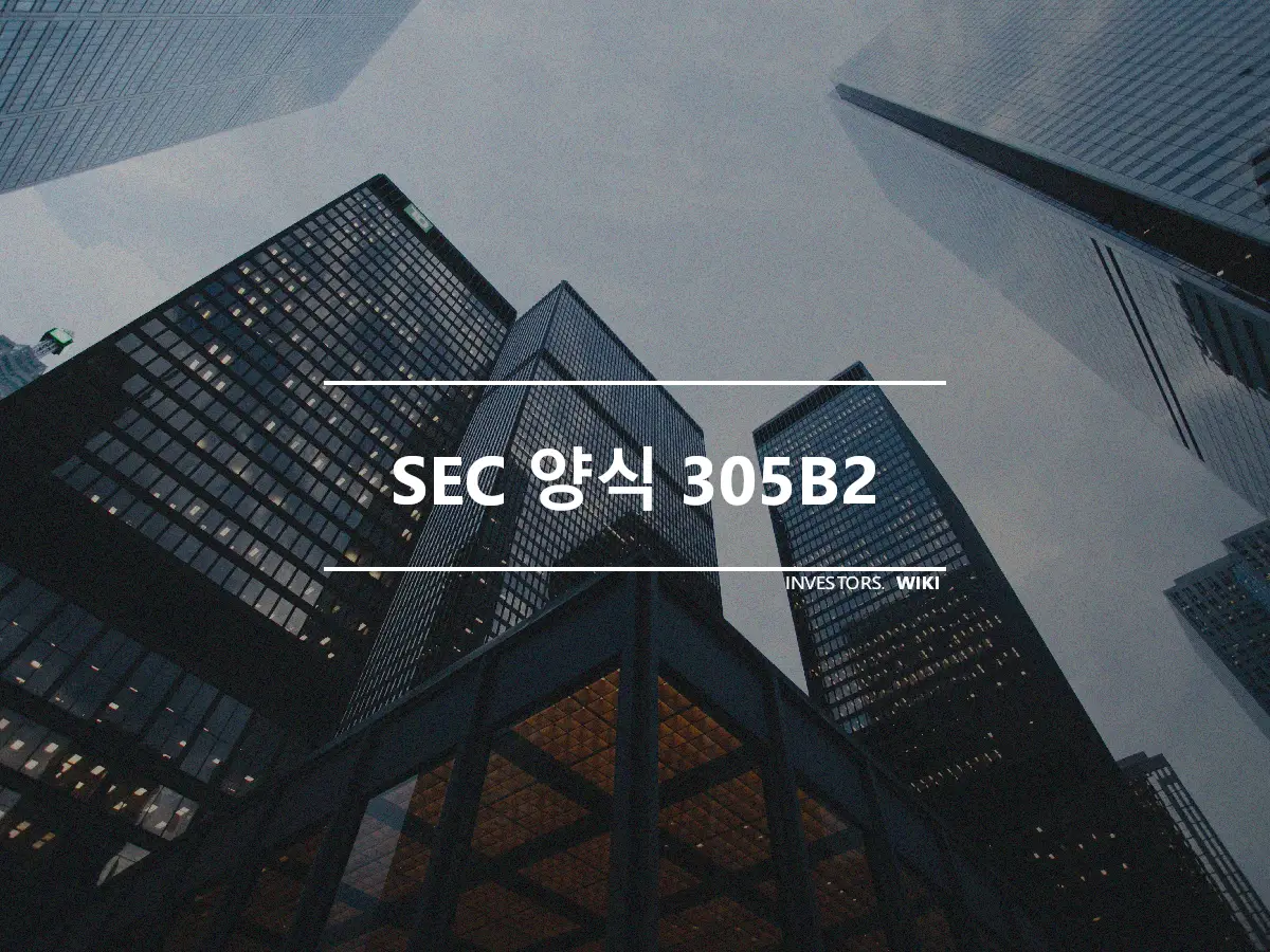 SEC 양식 305B2