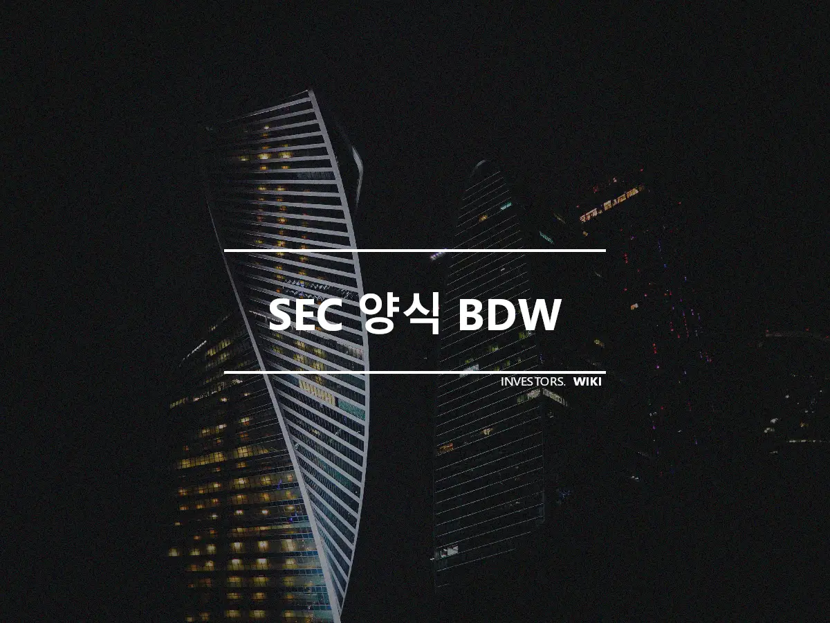SEC 양식 BDW