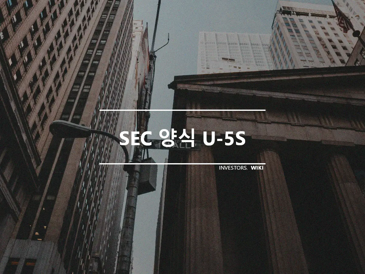 SEC 양식 U-5S