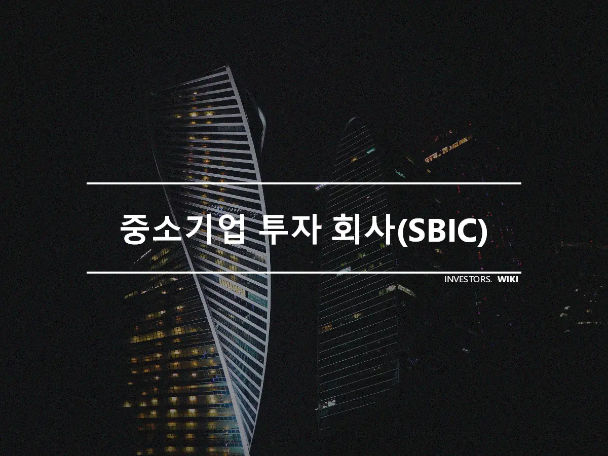 중소기업 투자 회사(SBIC)