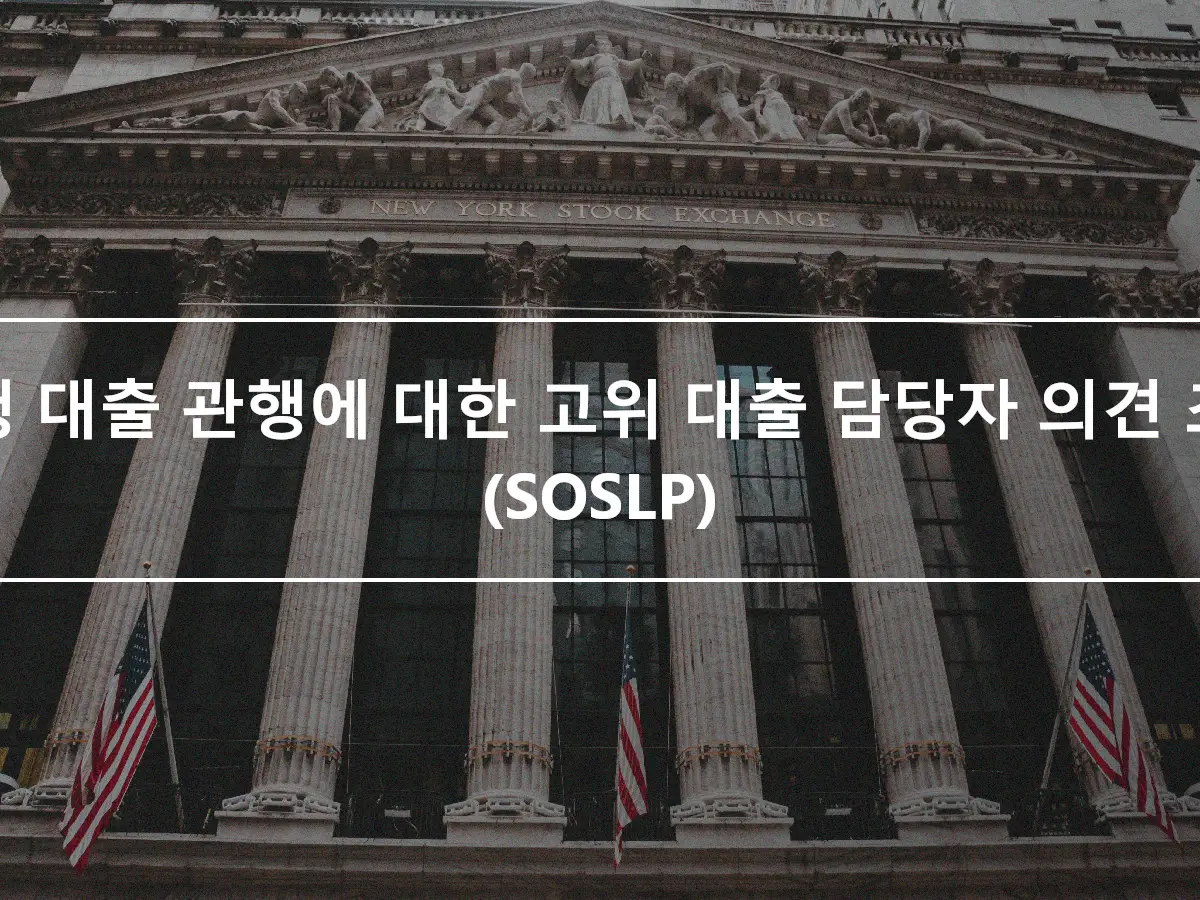 은행 대출 관행에 대한 고위 대출 담당자 의견 조사(SOSLP)