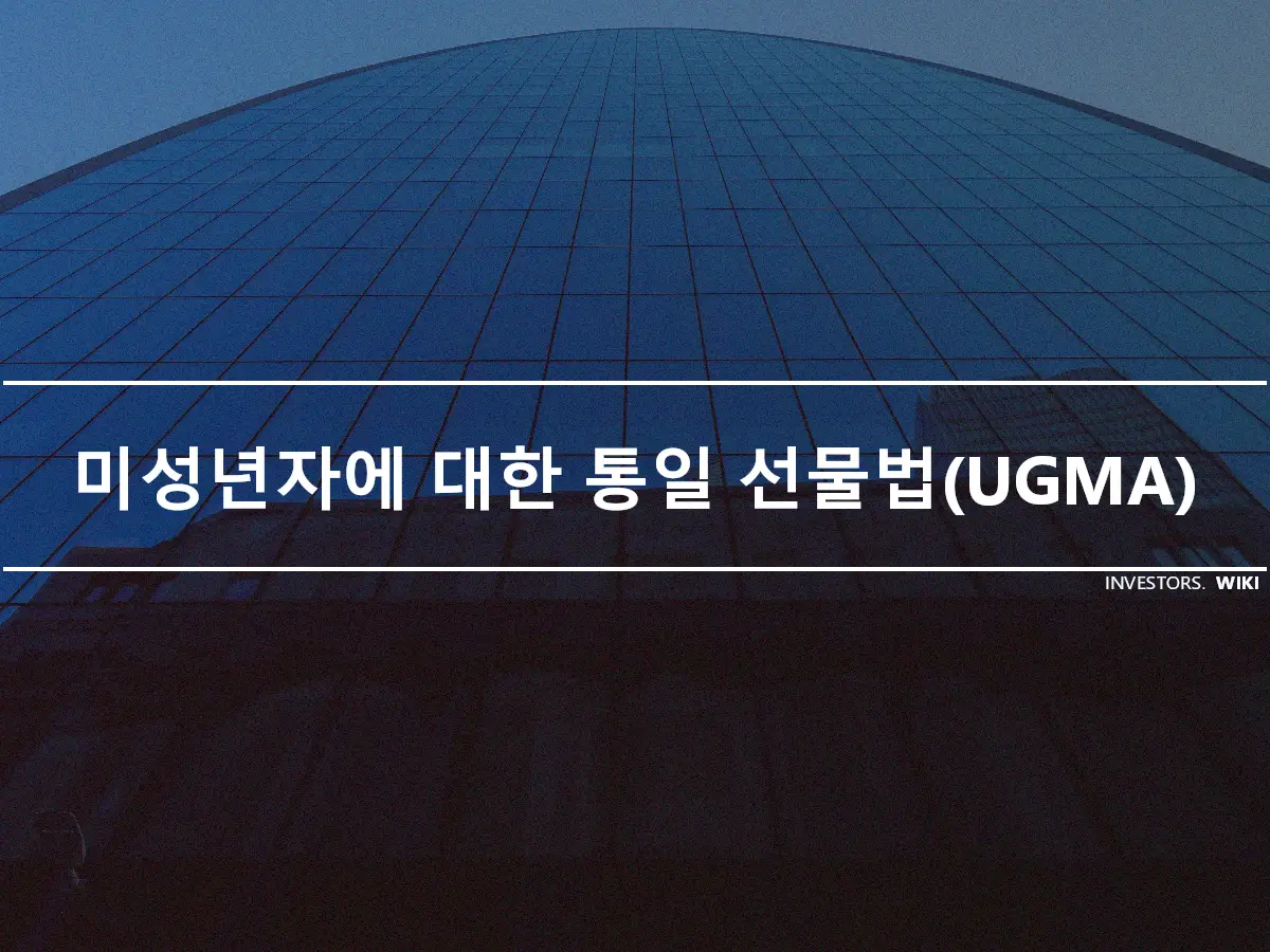 미성년자에 대한 통일 선물법(UGMA)