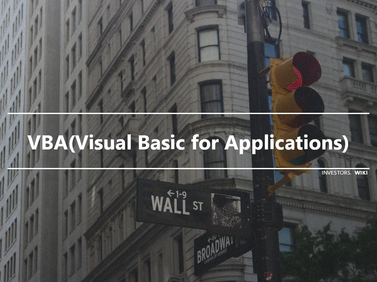 VBA(Visual Basic for Applications)