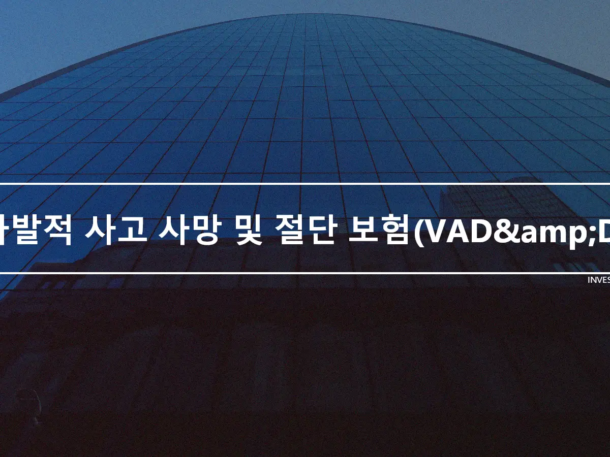 자발적 사고 사망 및 절단 보험(VAD&amp;D)