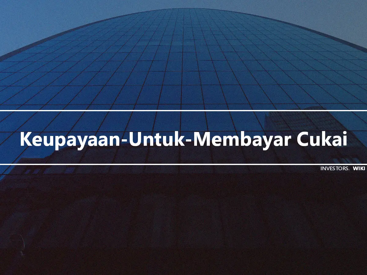 Keupayaan-Untuk-Membayar Cukai